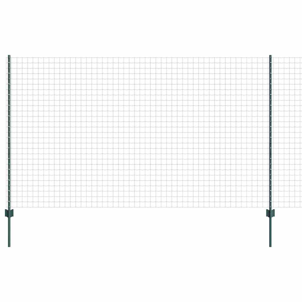 Welded Wire Fence 10 x 1.4 m (W x H) PVC-Coated Steel Green