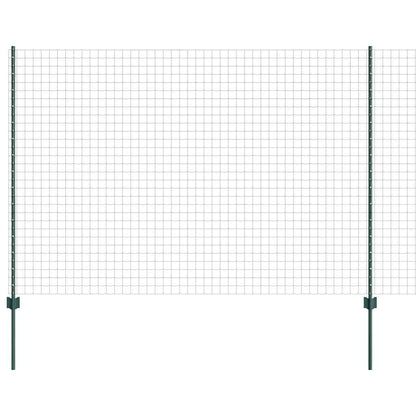 Welded Wire Fence 10 x 1.6 m (W x H) PVC-Coated Steel Green