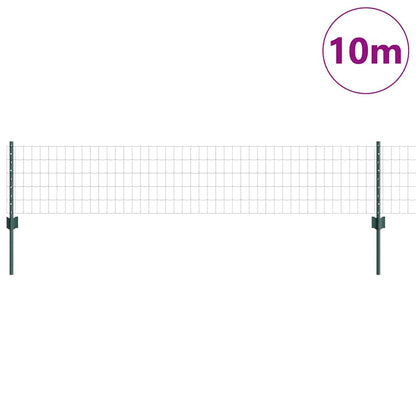 Welded Wire Fence 10 x 0.4 m (W x H) PVC-Coated Steel Green