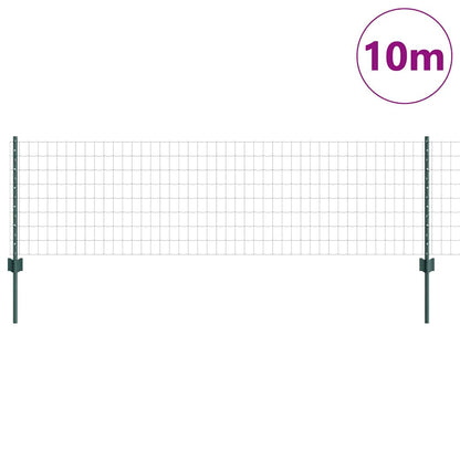 Welded Wire Fence 10 x 0.6 m (W x H) PVC-Coated Steel Green