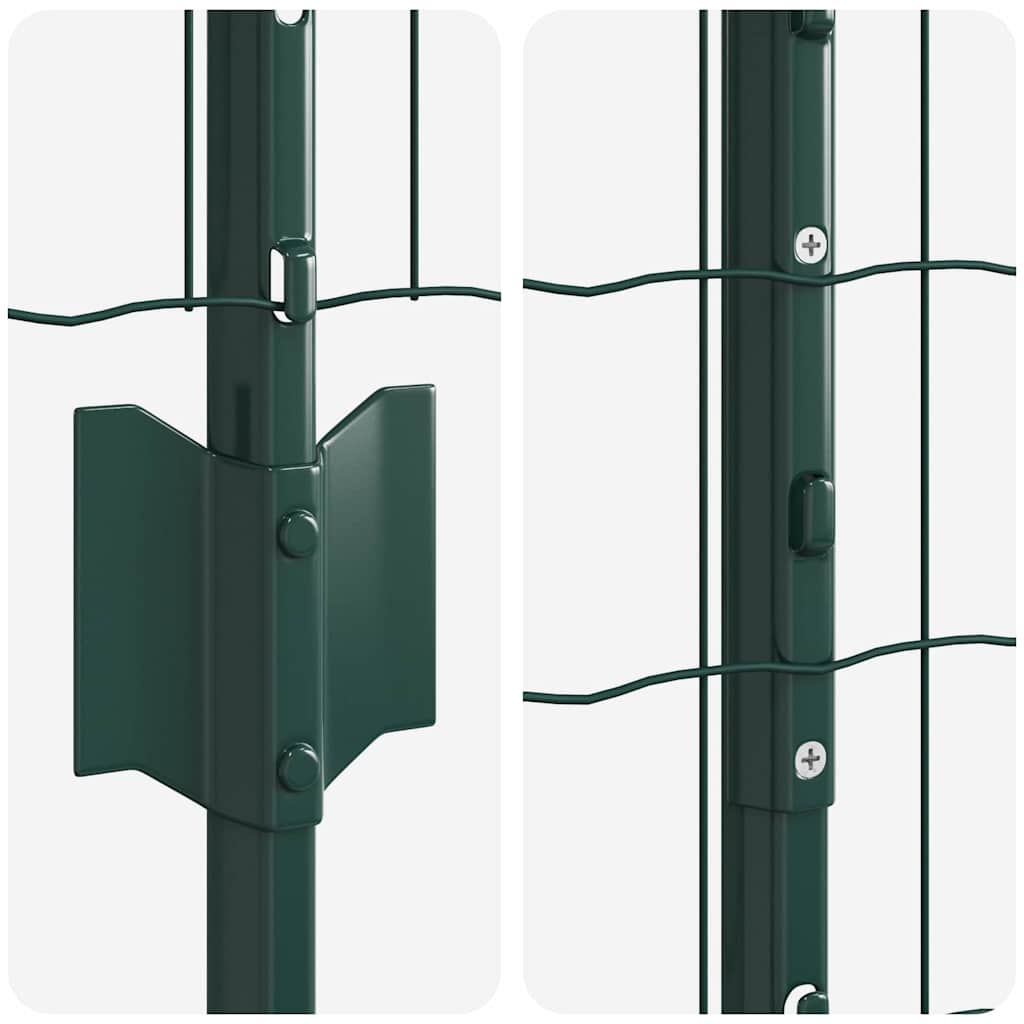 Welded Wire Fence 10 x 1 m (W x H) PVC-Coated Steel Green Mesh
