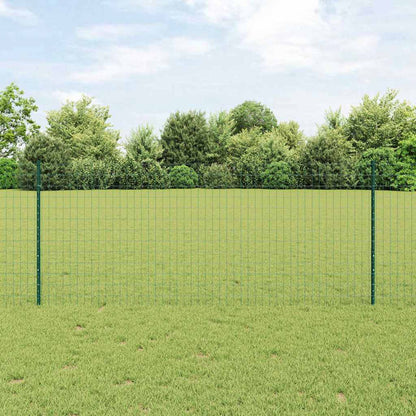 Welded Wire Fence 10 x 1 m (W x H) PVC-Coated Steel Green Mesh