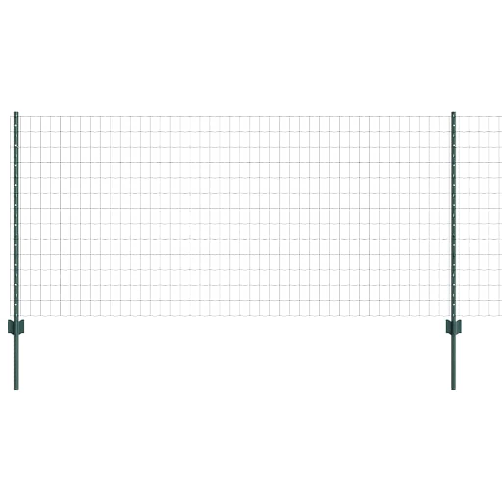 Welded Wire Fence 10 x 1 m (W x H) PVC-Coated Steel Green Mesh