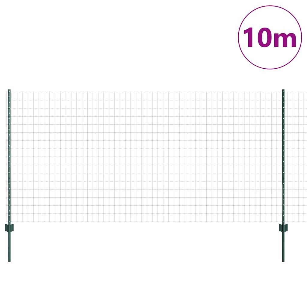 Welded Wire Fence 10 x 1.2 m (W x H) PVC-Coated Steel Green
