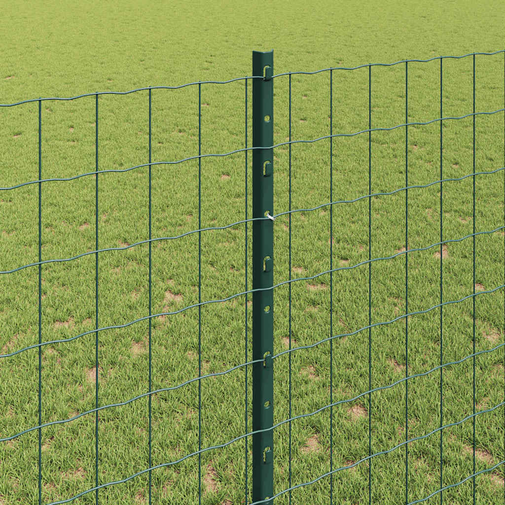 Welded Wire Fence 10 x 1.4 m (W x H) PVC-Coated Steel Green