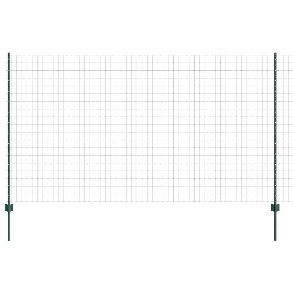 Welded Wire Fence 10 x 1.4 m (W x H) PVC-Coated Steel Green