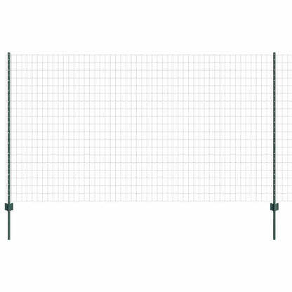 Welded Wire Fence 10 x 1.4 m (W x H) PVC-Coated Steel Green