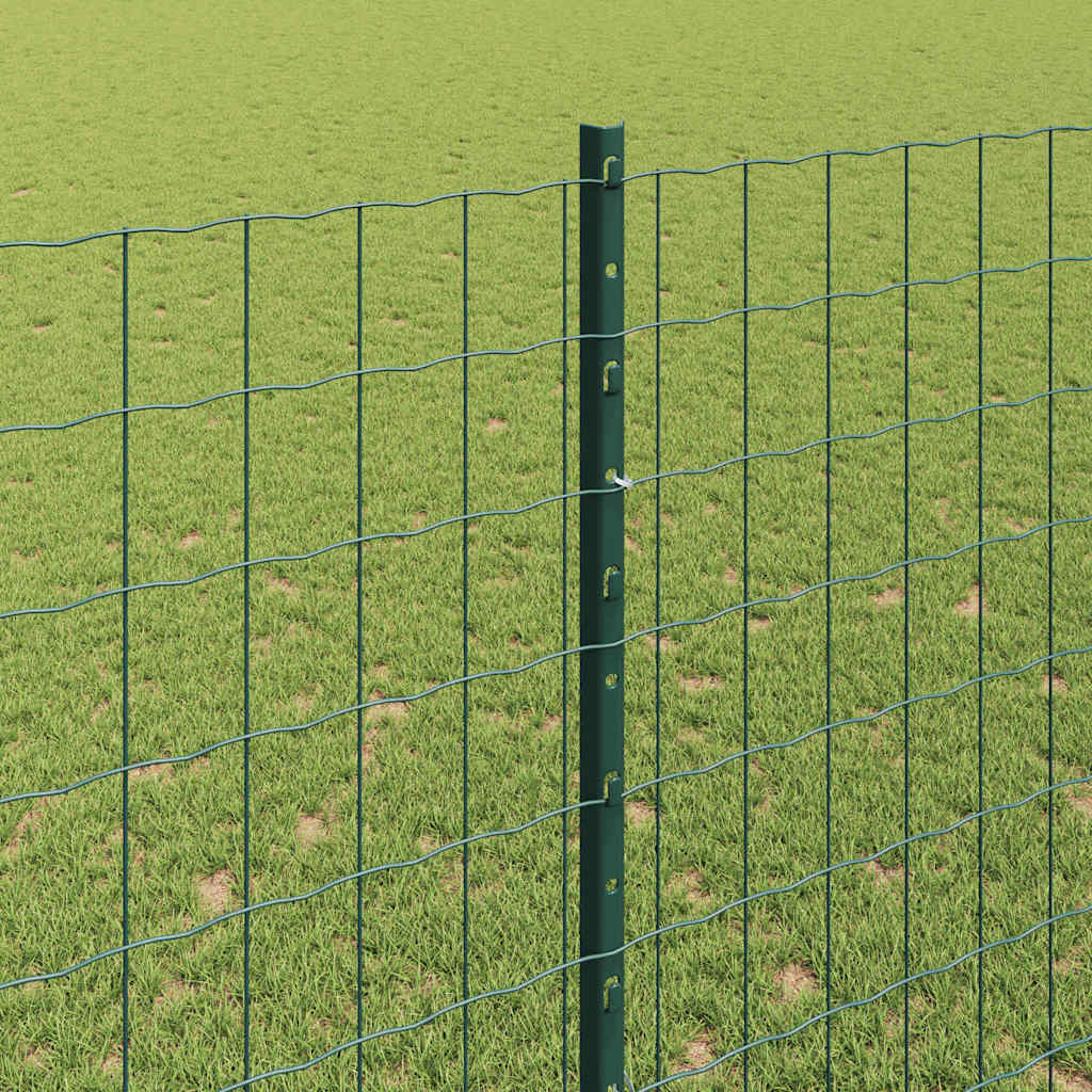 Welded Wire Fence 10 x 1.6 m (W x H) PVC-Coated Steel Green