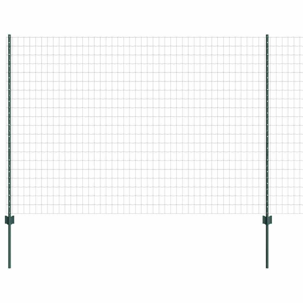 Welded Wire Fence 10 x 1.6 m (W x H) PVC-Coated Steel Green