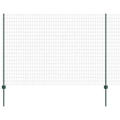 Welded Wire Fence 10 x 1.6 m (W x H) PVC-Coated Steel Green