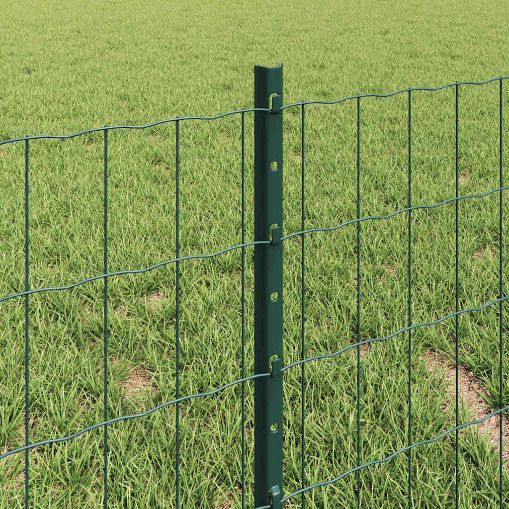 Welded Wire Fence 10 x 0.4 m (W x H) PVC-Coated Steel Green