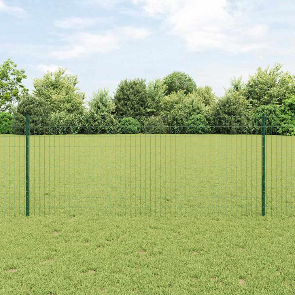 Welded Wire Fence 10 x 1 m (W x H) PVC-Coated Steel Green Mesh