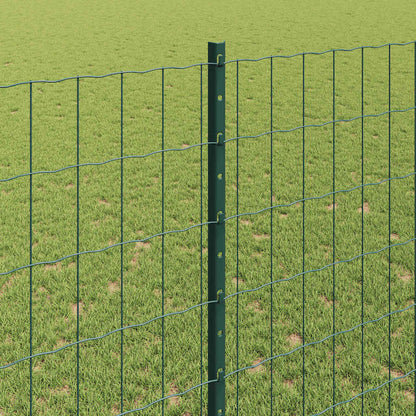Fence with Post Green 1.4 x 10 m Steel and PVC