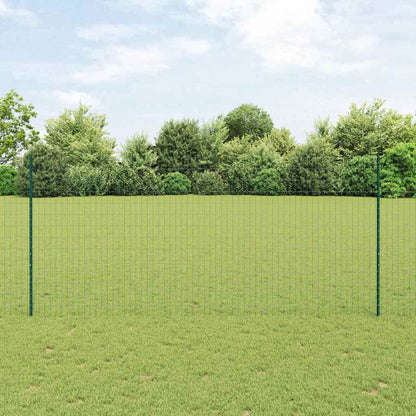 Fence with Post Green 1.4 x 10 m Steel and PVC