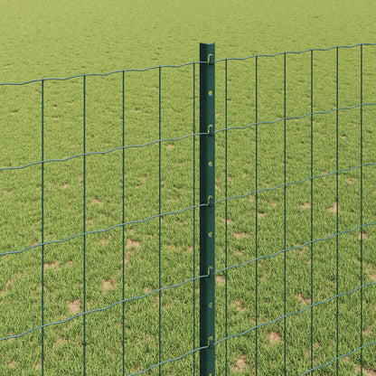 Welded Wire Fence 10 x 1.6 m (W x H) PVC-Coated Steel Green