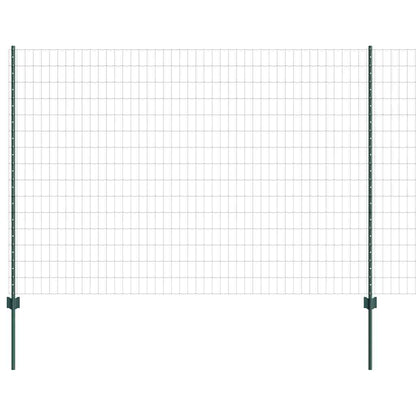 Welded Wire Fence 10 x 1.6 m (W x H) PVC-Coated Steel Green