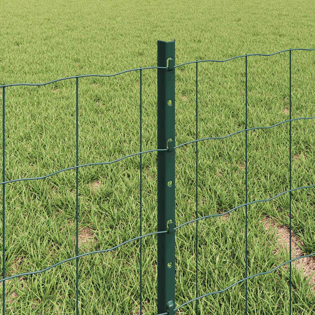 Welded Wire Fence 10 x 0.4 m (W x H) PVC-Coated Steel Green