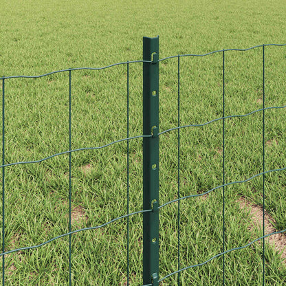 Welded Wire Fence 10 x 0.4 m (W x H) PVC-Coated Steel Green