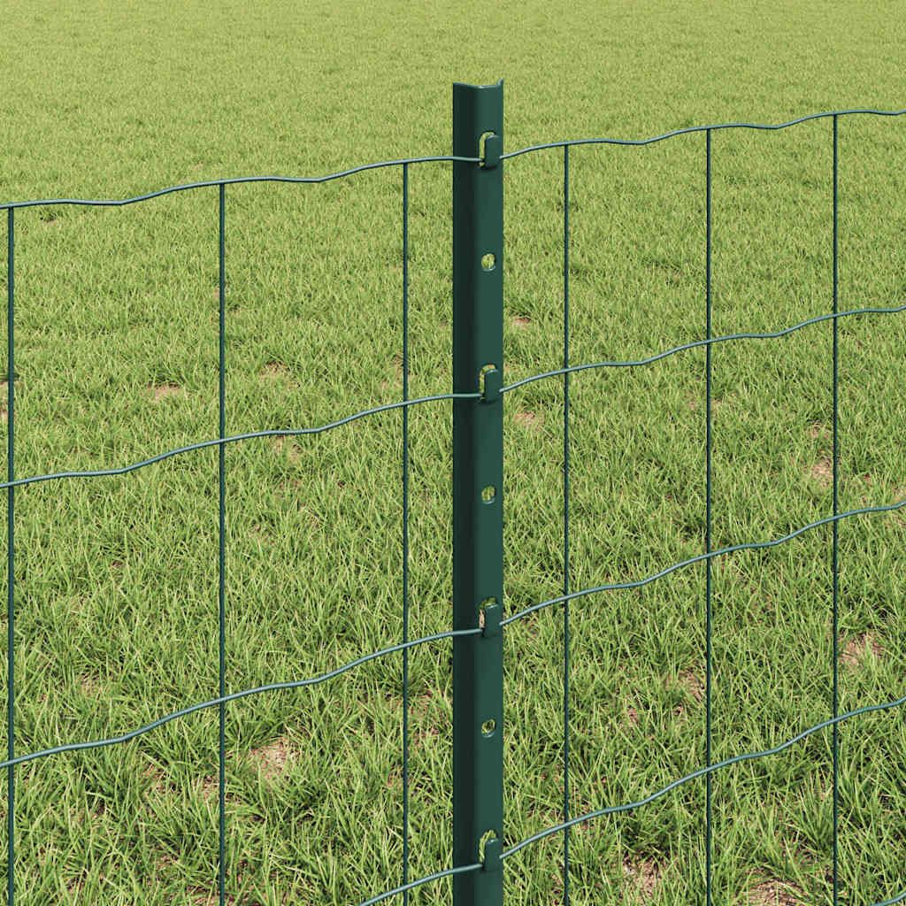 Welded Wire Fence 10 x 0.6 m (W x H) PVC-Coated Steel Green