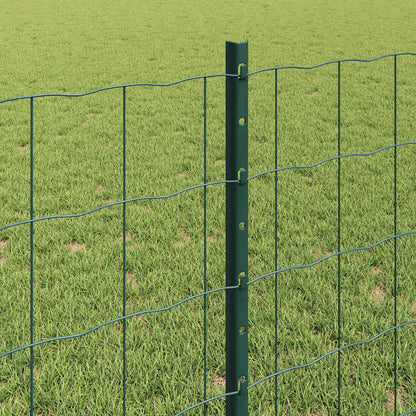 Welded Wire Fence 10 x 0.8 m (W x H) PVC-Coated Steel Green