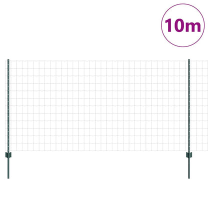 Welded Wire Fence 10 x 1.2 m (W x H) PVC-Coated Steel Green