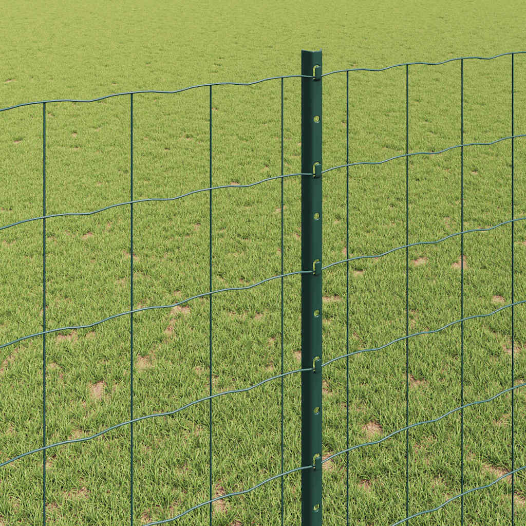 Welded Wire Fence 10 x 1.4 m (W x H) PVC-Coated Steel Green
