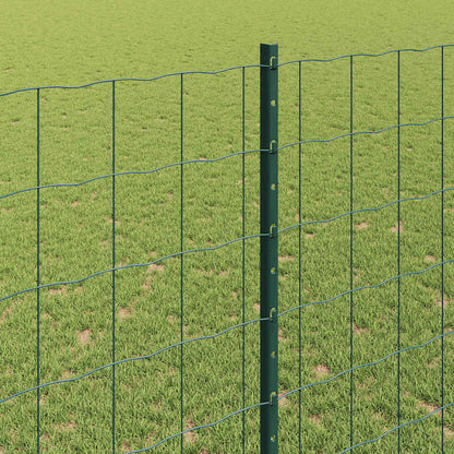 Welded Wire Fence 10 x 1.4 m (W x H) PVC-Coated Steel Green