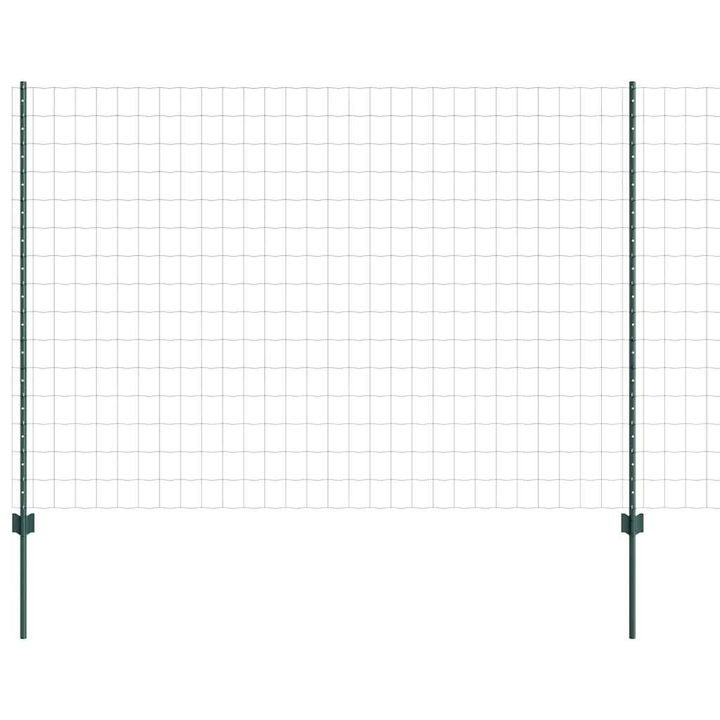 Welded Wire Fence 10 x 1.6 m (W x H) PVC-Coated Steel Green