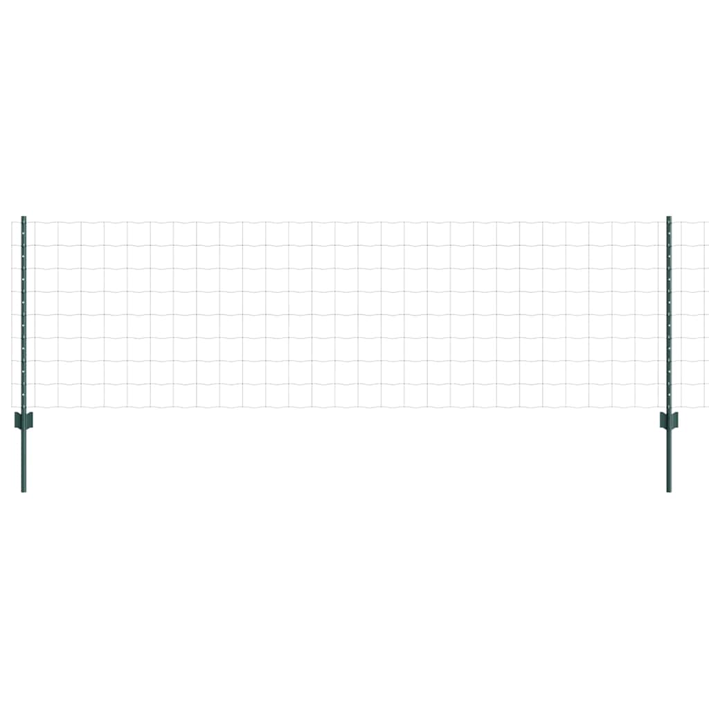Welded Wire Fence 10 x 0.8 m (W x H) PVC-Coated Steel Green