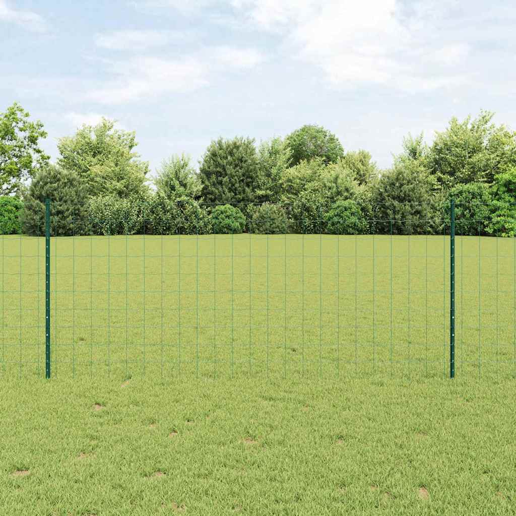 Welded Wire Fence 10 x 1 m (W x H) PVC-Coated Steel Green Mesh