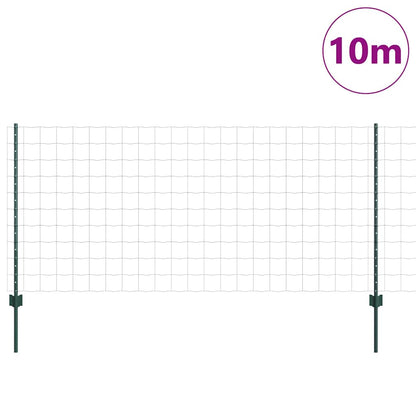 Welded Wire Fence 10 x 1 m (W x H) PVC-Coated Steel Green Mesh