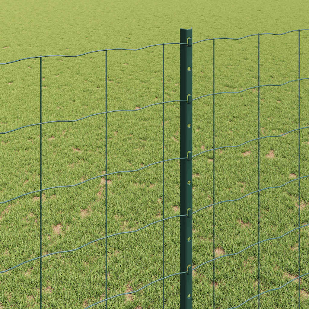 Welded Wire Fence 10 x 1.4 m (W x H) PVC-Coated Steel Green