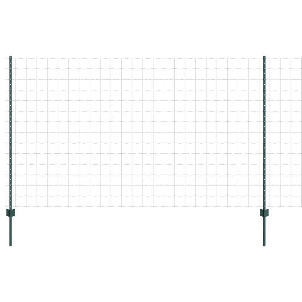 Welded Wire Fence 10 x 1.4 m (W x H) PVC-Coated Steel Green