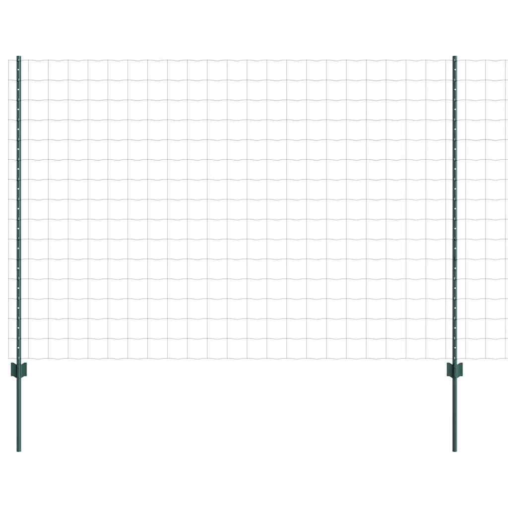 Welded Wire Fence 10 x 1.6 m (W x H) PVC-Coated Steel Green