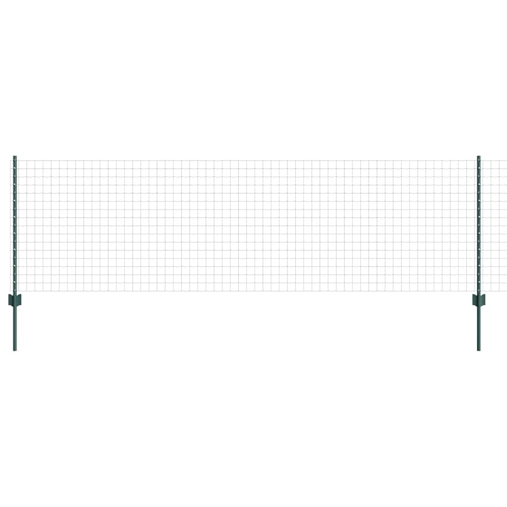 Welded Wire Fence 25 x 0.8 m (W x H) PVC-Coated Steel Green