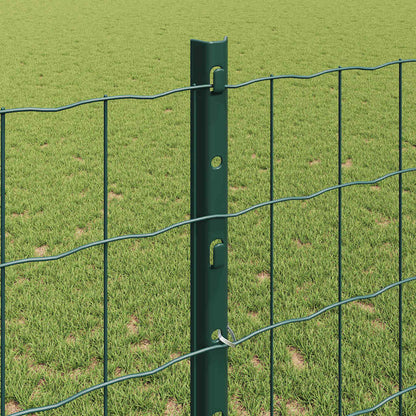 Fence with Post Green 1.2 x 25 m Steel and PVC