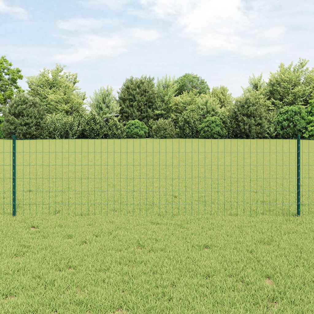 Welded Wire Fence 25 x 0.6 m (W x H) PVC-Coated Steel Green