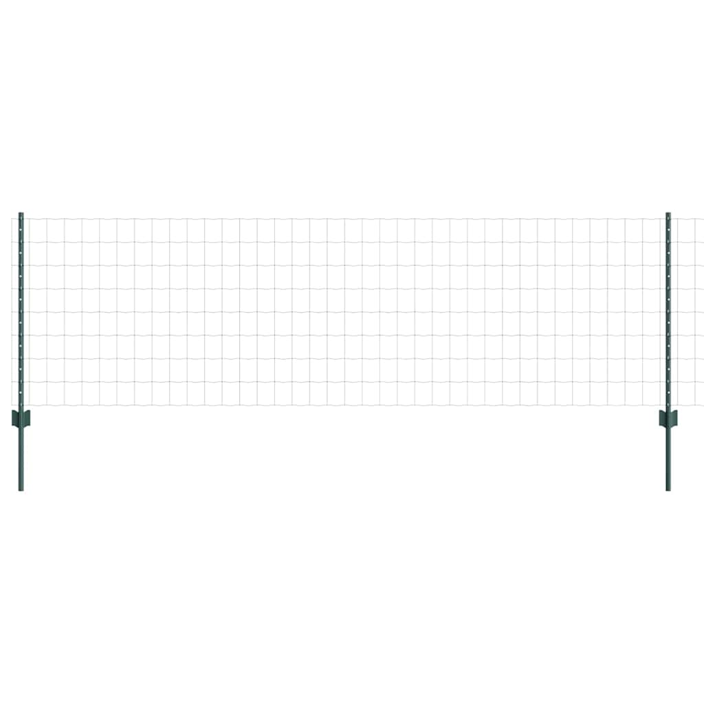 Welded Wire Fence 25 x 0.8 m (W x H) PVC-Coated Steel Green
