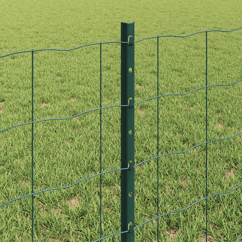 Welded Wire Fence 25 x 0.6 m (W x H) PVC-Coated Steel Green