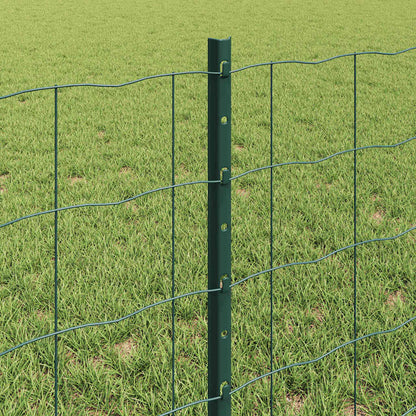 Welded Wire Fence 25 x 0.6 m (W x H) PVC-Coated Steel Green
