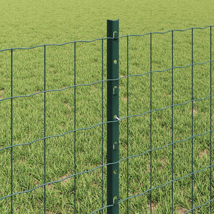 Welded Wire Fence 50 x 0.6 m (W x H) PVC-Coated Steel Green