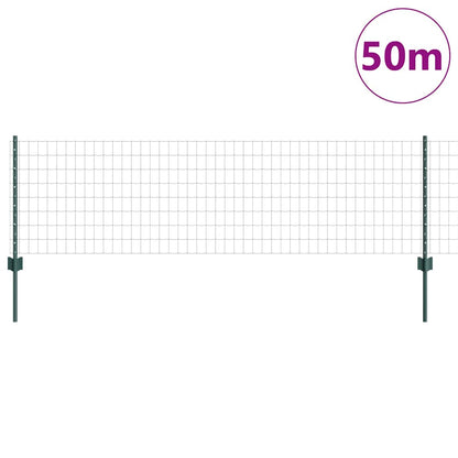 Welded Wire Fence 50 x 0.6 m (W x H) PVC-Coated Steel Green