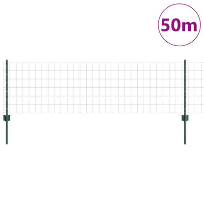 Welded Wire Fence 50 x 0.6 m (W x H) PVC-Coated Steel Green