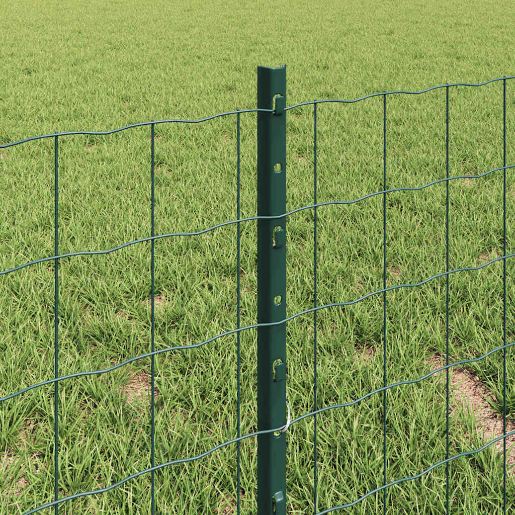 Welded Wire Fence 10 x 0.4 m (W x H) PVC-Coated Steel Green