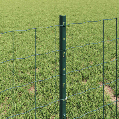 Welded Wire Fence 10 x 0.4 m (W x H) PVC-Coated Steel Green