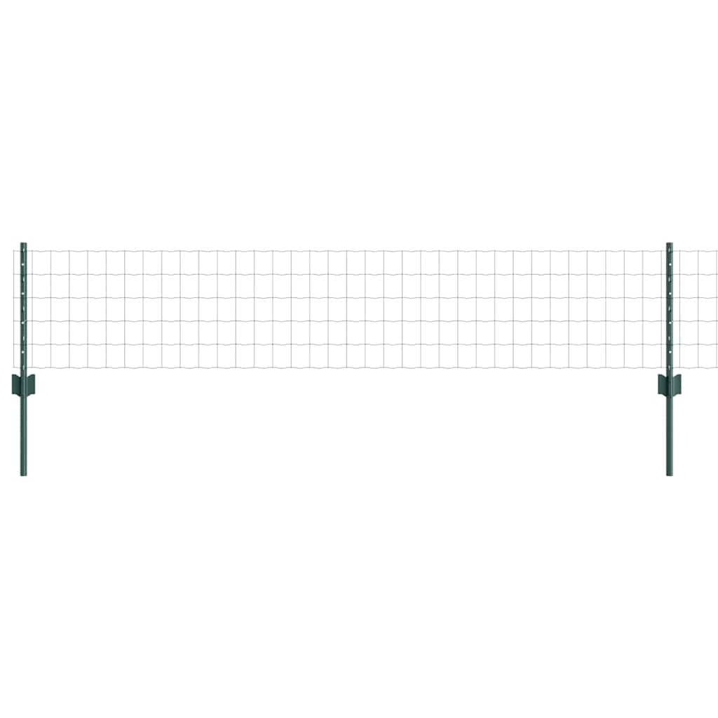 Welded Wire Fence 10 x 0.4 m (W x H) PVC-Coated Steel Green
