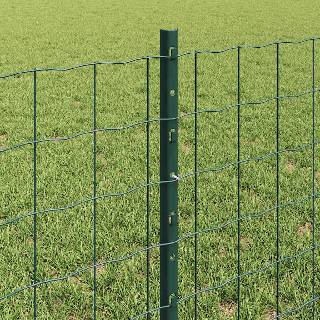 Welded Wire Fence 10 x 0.6 m (W x H) PVC-Coated Steel Green