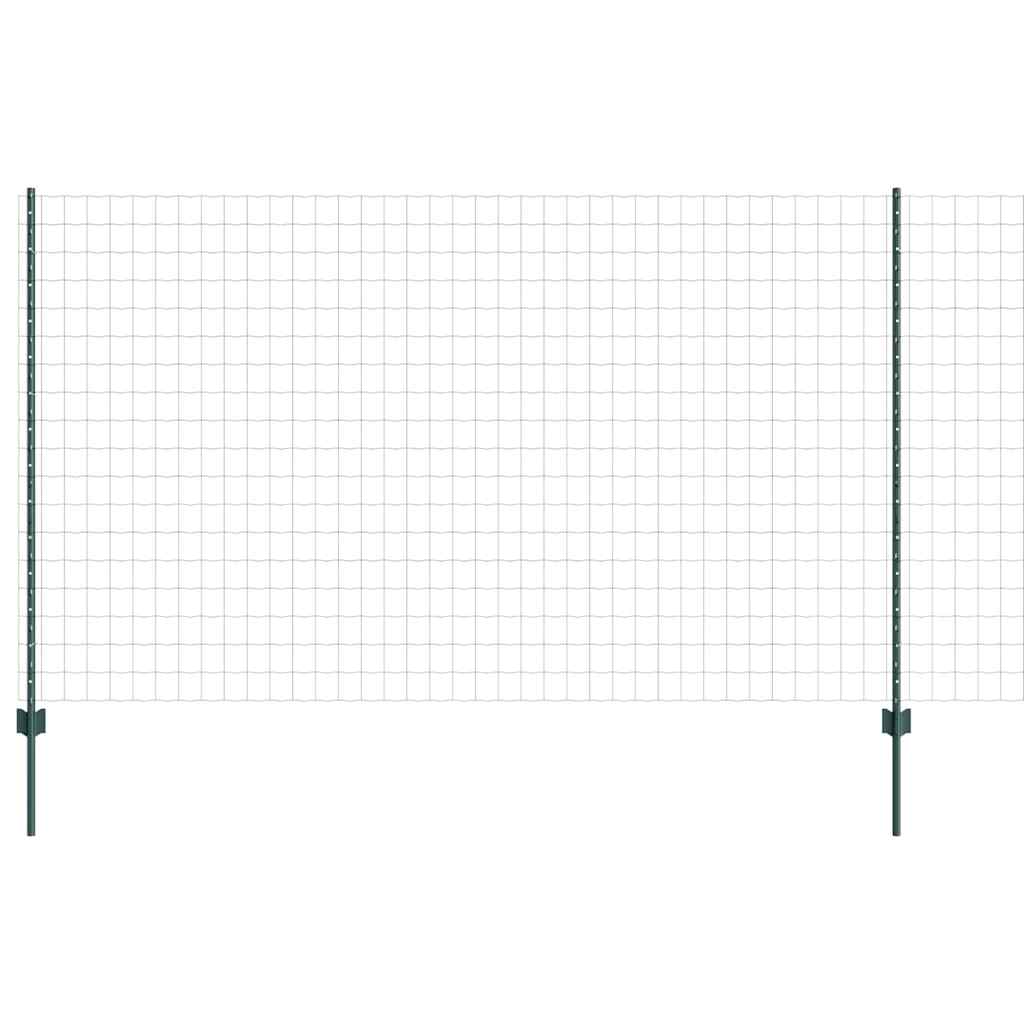 Fence with Post Green 1.4 x 10 m Steel and PVC
