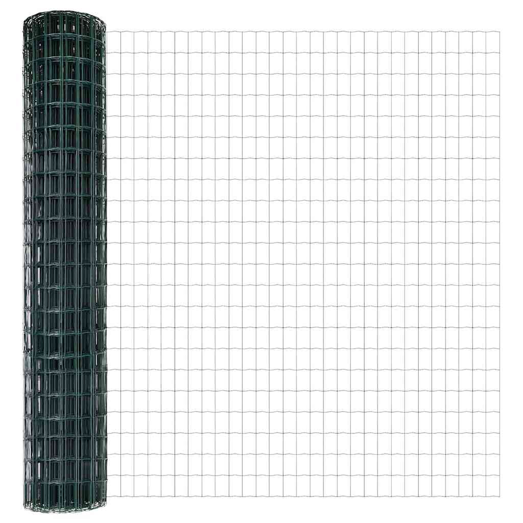 Fence with Post Green 1.5 x 10 m Steel