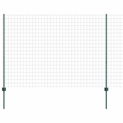 Welded Wire Fence 10 x 1.6 m (W x H) PVC-Coated Steel Green